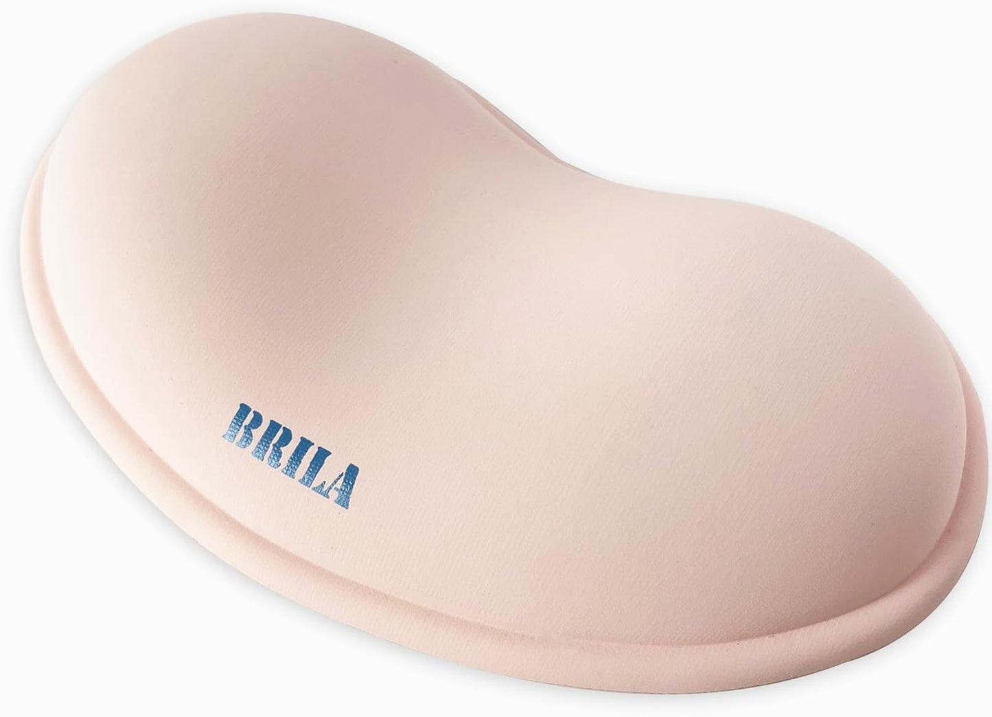 BRILA Ergonomic Silicone Mouse Wrist Rest, Cooling Silica Gel PU Leather Mouse Wrist Support Pad for Office Work and Laptop Computer Gaming