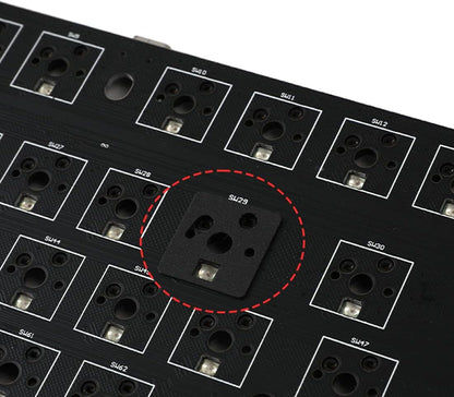 DUROCK Keyboard Switch Pads 0.5mm Poron Foam Swithes Pad Keyboard Switches Sound Dampeners for Hot Swap Mechanical Keyboards (Black, 120pcs)