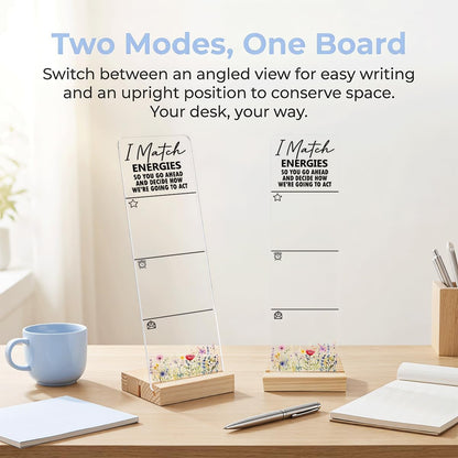 Sticky Note Holder Acrylic Monitor Memo Board Desk Organizers and Accessories Desk Decor Post It Note Holder with 200Pcs Sticky Notes Funny Sarcastic Office Positive Desk Sign