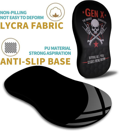Hokafenle Ergonomic Mouse Pad Wrist Support with Massage Design, Wrist Rest Pain Relief Mousepad with Memory Foam&Non-Slip PU Base, Mouse Pads for Wireless Mouse & Desk (12x8 inch,Black)