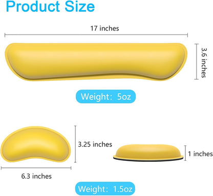 Dapesuom Mouse Wrist Rest, Ergonomic Memory Foam Mouse Wrist for Computer Desk Mats Support, PU Leather Hand Rest Pad Cushion for Gaming, Laptop, Men, Women, Pain Relief & Easy Typing, Black