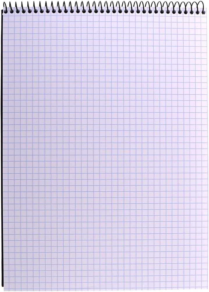 Silverpoint Top Wire Pad, Heavy Back, Quadrille Rule, 8.5 x 11.75 Inches, 70 Sheets, Protective Cover, Blue/Black (51070)