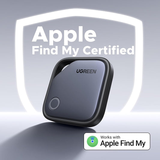 UGREEN FineTrack Air Tracker Tags(iOS Only), 2-Year Replaceable Battery Bluetooth Tracker Compatible with Apple Find My, Item Finder Smart Tag for Keys, Luggage, Wallet - [Apple MFi Certified]