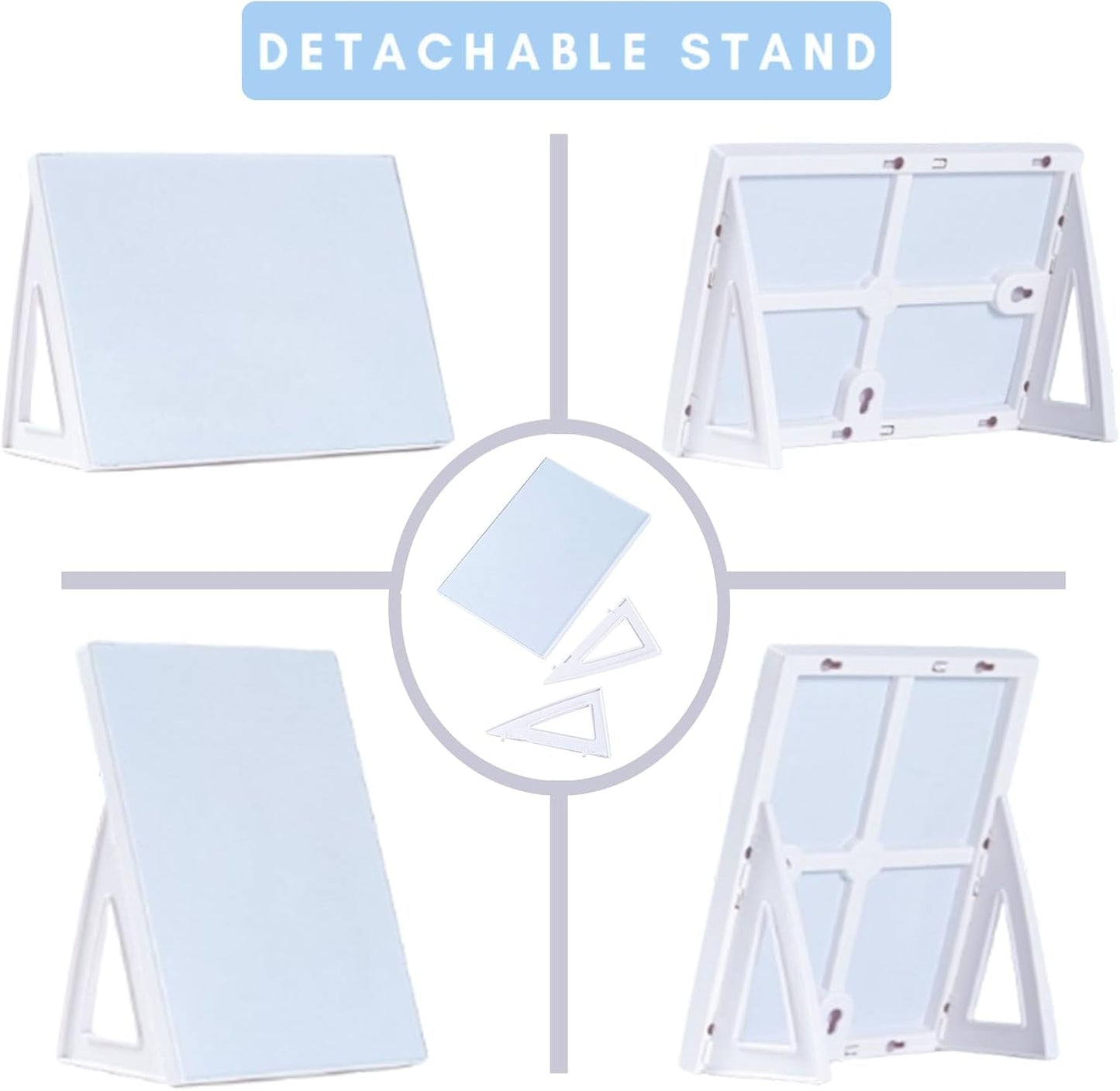 Desktop Dry Erase Board, Small Whiteboard with Stand, A5 Size 8.3 x 5.8 Inches with A Dry Erase Marker, Detachable Stand & to Do List Card (A5)