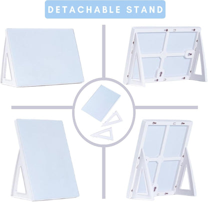 Desktop Dry Erase Board, Small Whiteboard with Stand, A5 Size 8.3 x 5.8 Inches with A Dry Erase Marker, Detachable Stand & to Do List Card (A5)