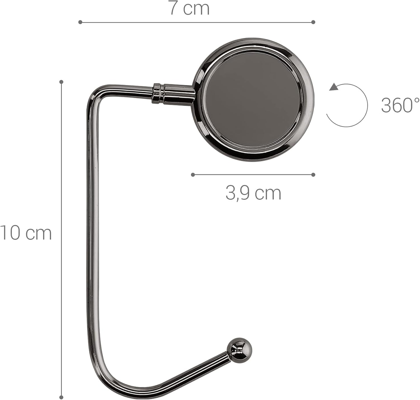 kwmobile Purse Hook for Table - Set of 2 Purse Holder - Handbag Hanger - Portable Bag Holder - Bag Hooks for Desk - Table Hook Gold