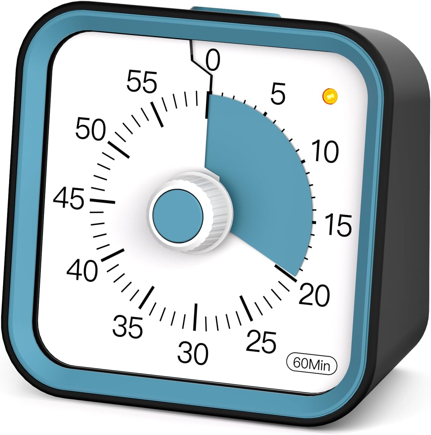 Visual Timer for Kids with Pause Function, 60 Minute Countdown Timer for Kids Desk Study, Teaching, Kitchen Cooking, Office Meetings, Time Management for ADHD (White)