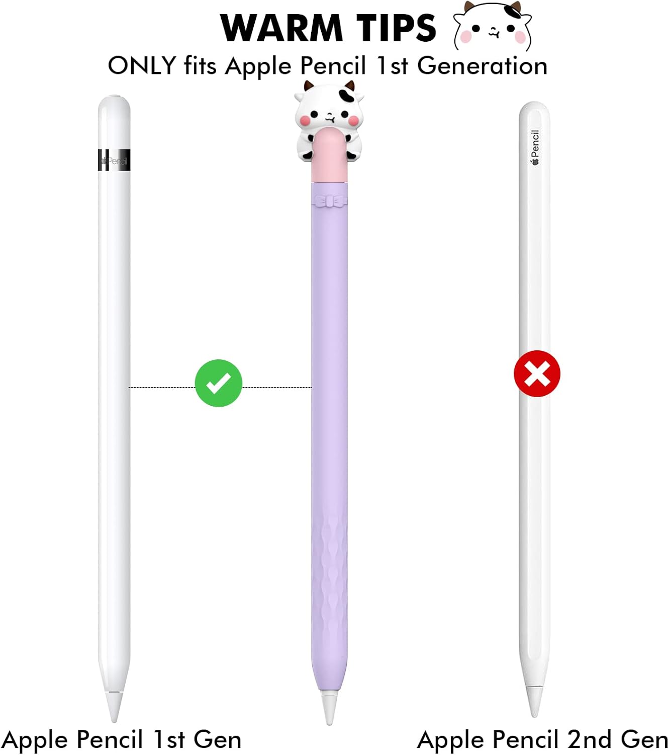 NIUTRENDZ Cute Bear Apple Pencil Case for Apple Pencil 2nd Generation Case Silicone Protective Cover Sleeve Skin Accessories (Brown, Apple Pencil 2nd Generation)