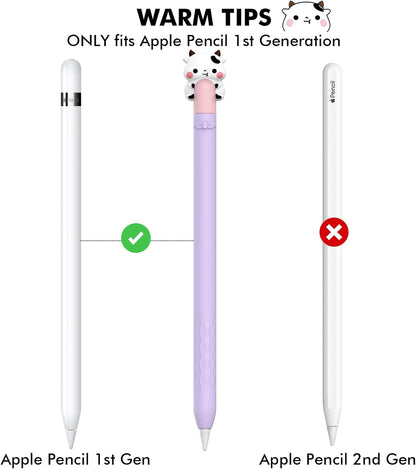 NIUTRENDZ Cute Bear Apple Pencil Case for Apple Pencil 2nd Generation Case Silicone Protective Cover Sleeve Skin Accessories (Brown, Apple Pencil 2nd Generation)
