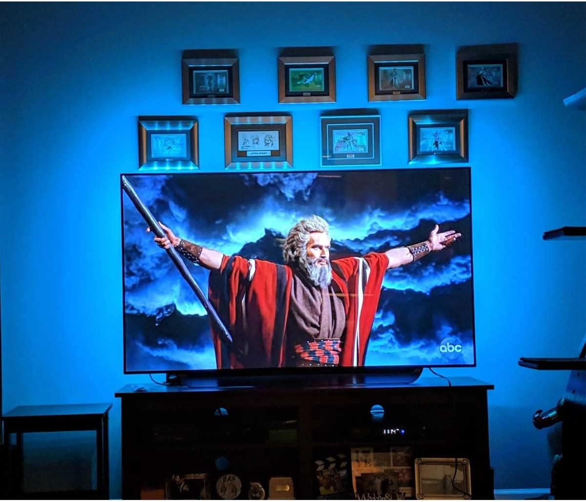 USB TV Backlight LED Strip Lights Kit for 24 to 60 inches Smart TV Sony LG Monitor, HDTV Wall Mount Stand Work Space Gaming Room Decor, LED Bias Ambient Mood Lighting