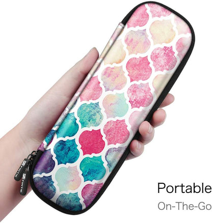Fintie Holder Case for Apple Pencil Pro, Apple Pencil (USB-C / 1st / 2nd Generation), PU Leather Carrying Bag Sleeve Compatible with Pen, USB Cable, Samsung Stylus, Lilac Marble
