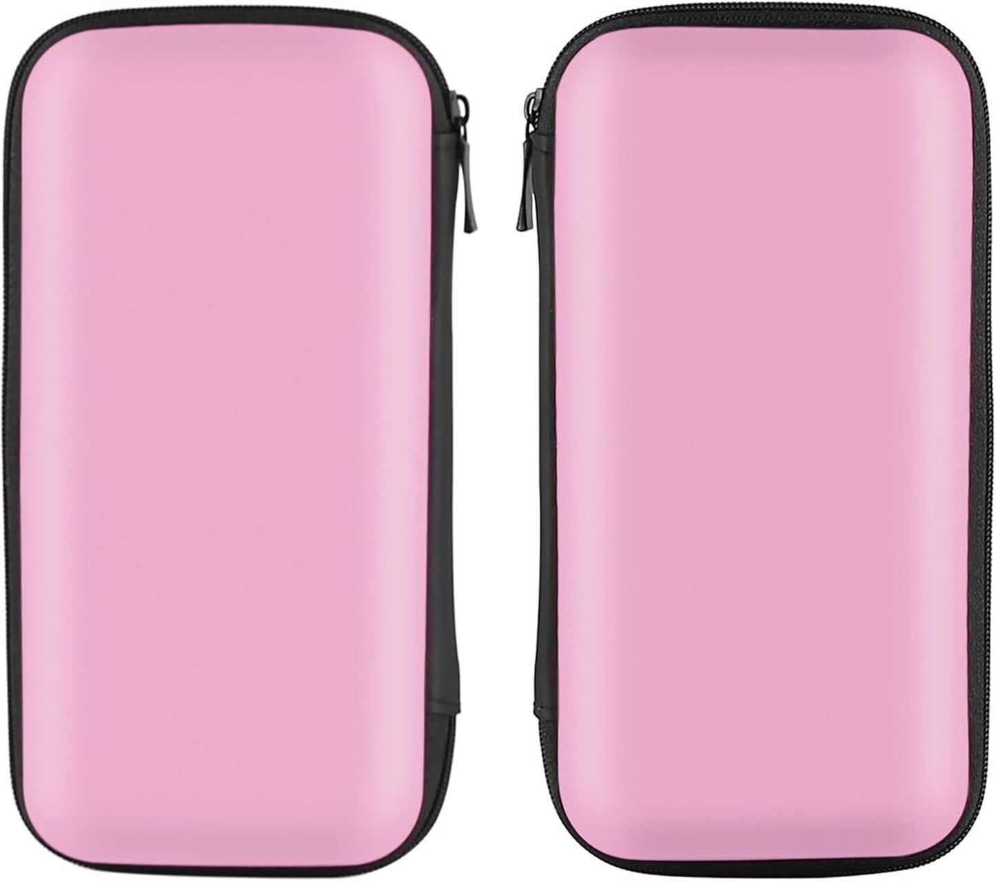 iMangoo Travel Essential Electronics Organizer Pouch Charger Case, Shockproof Dual Zipper Power Bank Cables Tech Accessories Purse, Men & Women Travel Must Have Storage Bag, 6.5x3.2x1 inch Rose Gold