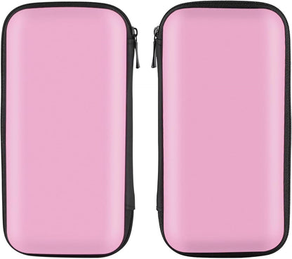 iMangoo Travel Essential Electronics Organizer Pouch Charger Case, Shockproof Dual Zipper Power Bank Cables Tech Accessories Purse, Men & Women Travel Must Have Storage Bag, 6.5x3.2x1 inch Rose Gold