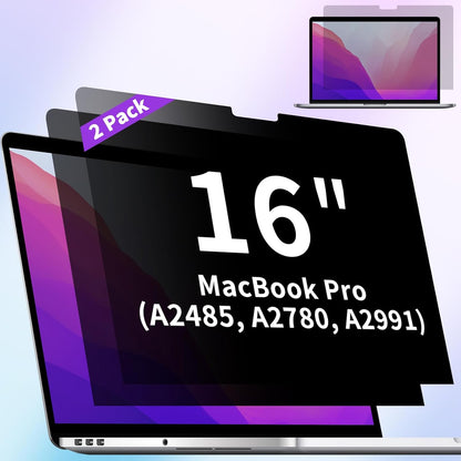 2-Pack Privacy Screen Compatible with MacBook Air 13 Inch (2018, 2019, 2020, 2021, M1), Matte Laptop Privacy Screen Anti Glare Blue Light Filter for Mac 13In