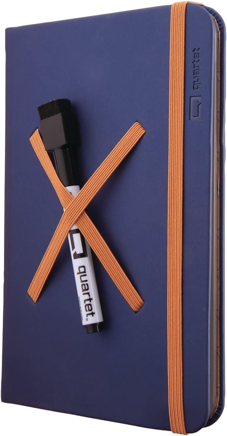 Quartet Glass Desktop Notepad, 9" x 6", Whiteboard, Dry Erase Surface, Dot/White, 2 Pack (GDP96D)