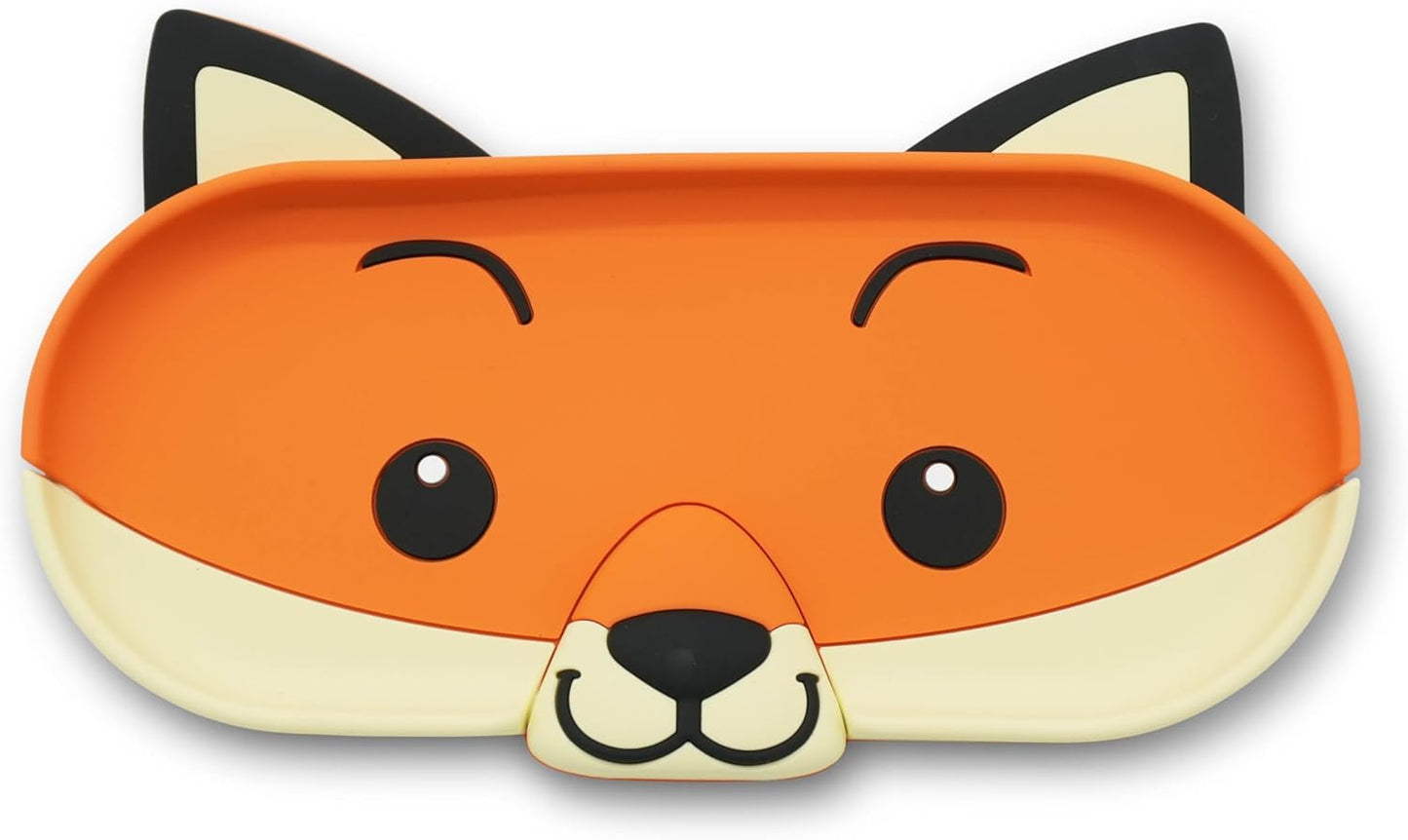 Funny Glasses Tray – Quirky Eyeglass Holder for Desk, Nightstand or Dresser – Unique Home & Office Organizer Gift for Spectacle Wearers – Fox