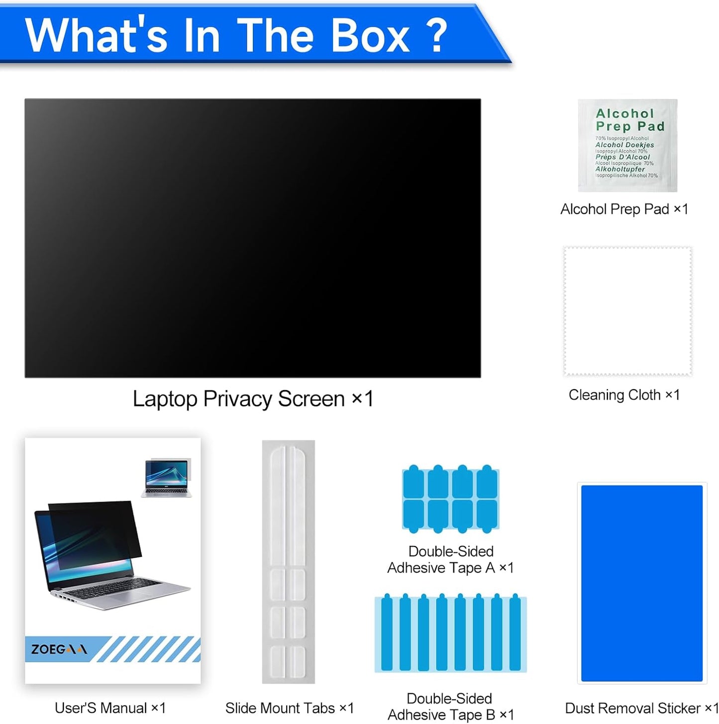 [2-Pack] Privacy Screen For Computer Monitor, 27-Inch 16:9 Aspect Ratio; Anti Spy/Bule Light/Glare And Eye Protection, 2 Install Ways Removable For Office, Airport, Cafe And Other Public Area; Diagonal 27 Inches, Width 23.53 Inches, Height 13.24 Inches