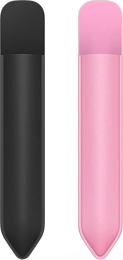 MoKo Pencil Holder Sticker Fit Apple Pencil Pro, Apple Pencil (USB-C), iPencil 1st/2nd Generation, Elastic Pencil Pocket Pouch Adhesive Sleeve Attached to iPad Case for Stylus Pens,Black