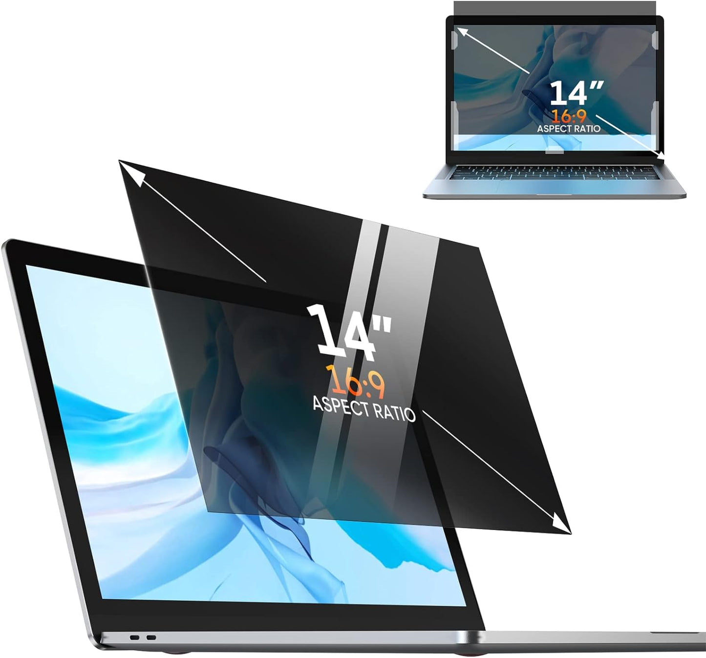 Yamaya Laptop Privacy Screen 15.6 Inch, Removable 16:9 Aspect Privacy Filter Screen Protector for 15.6 Inch Laptop, Blue light reduction Computer Monitor Privacy Protector