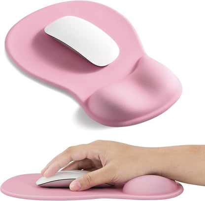 EooCoo Ergonomic Mouse Pad with Gel Wrist Rest Support, Middle Concave Design for Natural Wrist Alignment, Non-Slip Base Mousepad for Laptop, Computer, Office Desk Accessories, Carpal Tunnel Syndrome