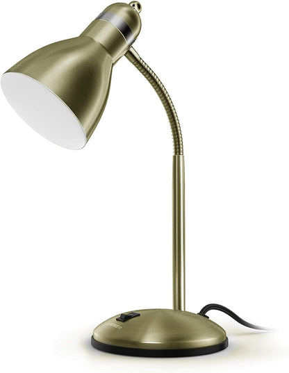 LEPOWER Metal Desk Lamp, Eye-Caring Table Lamp, Study Lamps with Flexible Goose Neck for Bedroom, Home Office (Matte Black)