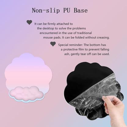 Cloud Keyboard Wrist Rest Dark Green Mouse Pad with Wrist Rest Ergonomic Wrist Pad Memory Foam Non-Slip Wrist Support for Computer Laptop Gaming Home Office Relief Typing Pain Green