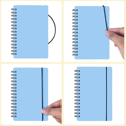 KTOJOY 3 Pack Small Pocket Spiral Notebook, 3.5x5.5 inches, 7mm Lined Pages, 80 Sheets/160 Pages 100gsm Thick Paper