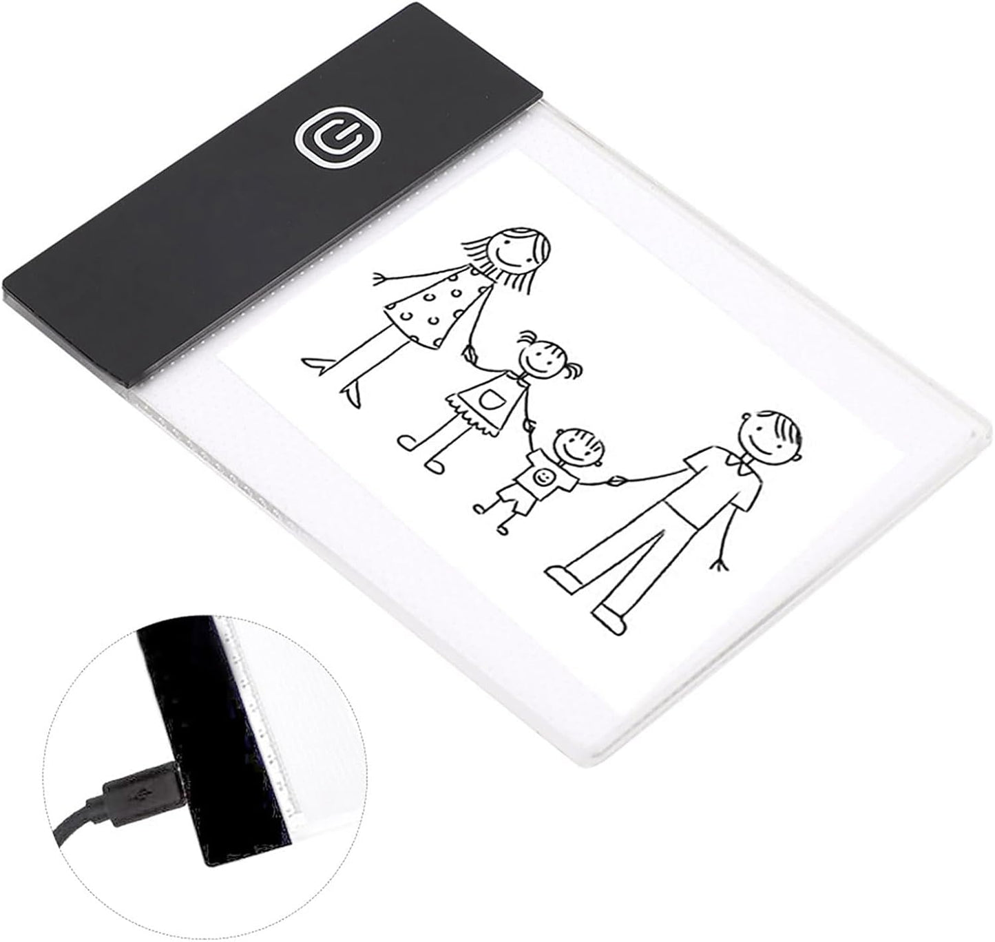 Respicefinem LED Light Board Mini A6 Tracing Light Table Portable Tracing LED Copy Board Light Box Drawing Pad Artcraft Trace Light Pad Copy Boxes for Drawing Sketching USB Cable