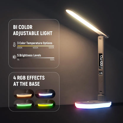 NEEWER Entry Level Version 32" LED Light with Clamp for Desk Home Office Dorm Designer Drafting, 20W Dual Computer Monitor Architect Lamp Bar, Flexible Overhead 2200lux/Remote/5 Modes CRI80+, N21