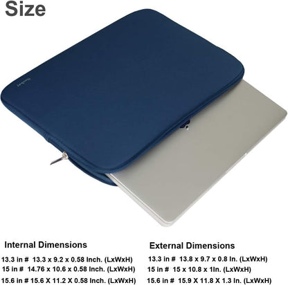 Naukay Laptop Sleeve Case, 15.6 Inch,Resistant Neoprene Notebook Computer Pocket Case/Tablet Briefcase Carrying Bag Compatible Asus/Dell/Fujitsu/HP/Sony/Toshiba/Acer- (Black)