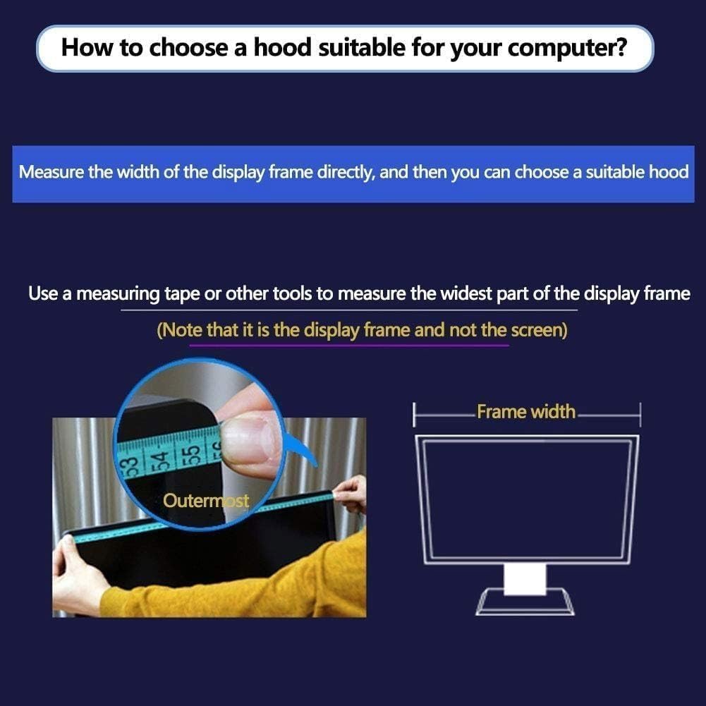 32-inch Desktop Computer Screen Hood, Monitor Hood for Sun Glare, Computer Shade, That Provides Privacy and Protection, for Office, Play Games