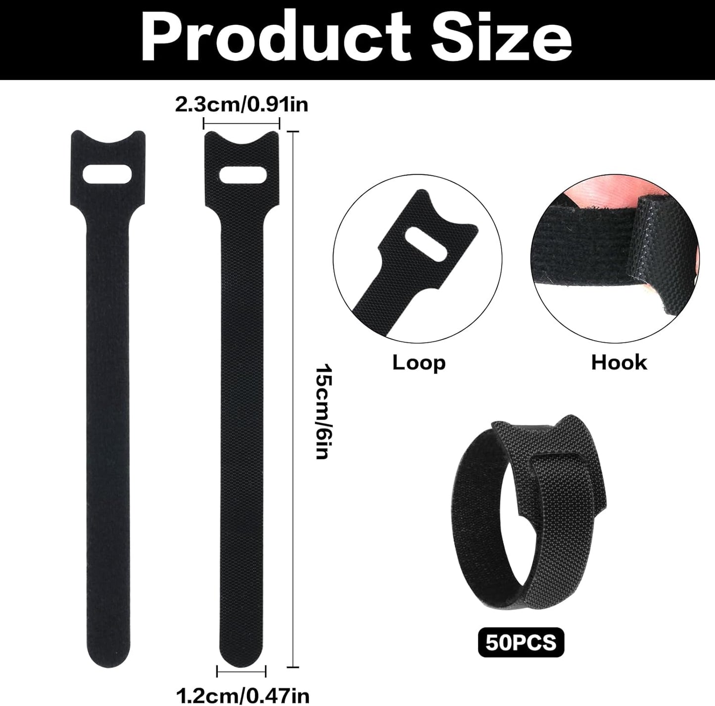 25 Pcs Silicone Cable Ties, Reusable Cable Straps Wire Organizer, Cable Management Cord Organizer for Fastening Earphone Phone Charger Home Office Desk Kitchen Appliances Cable Cords Wires
