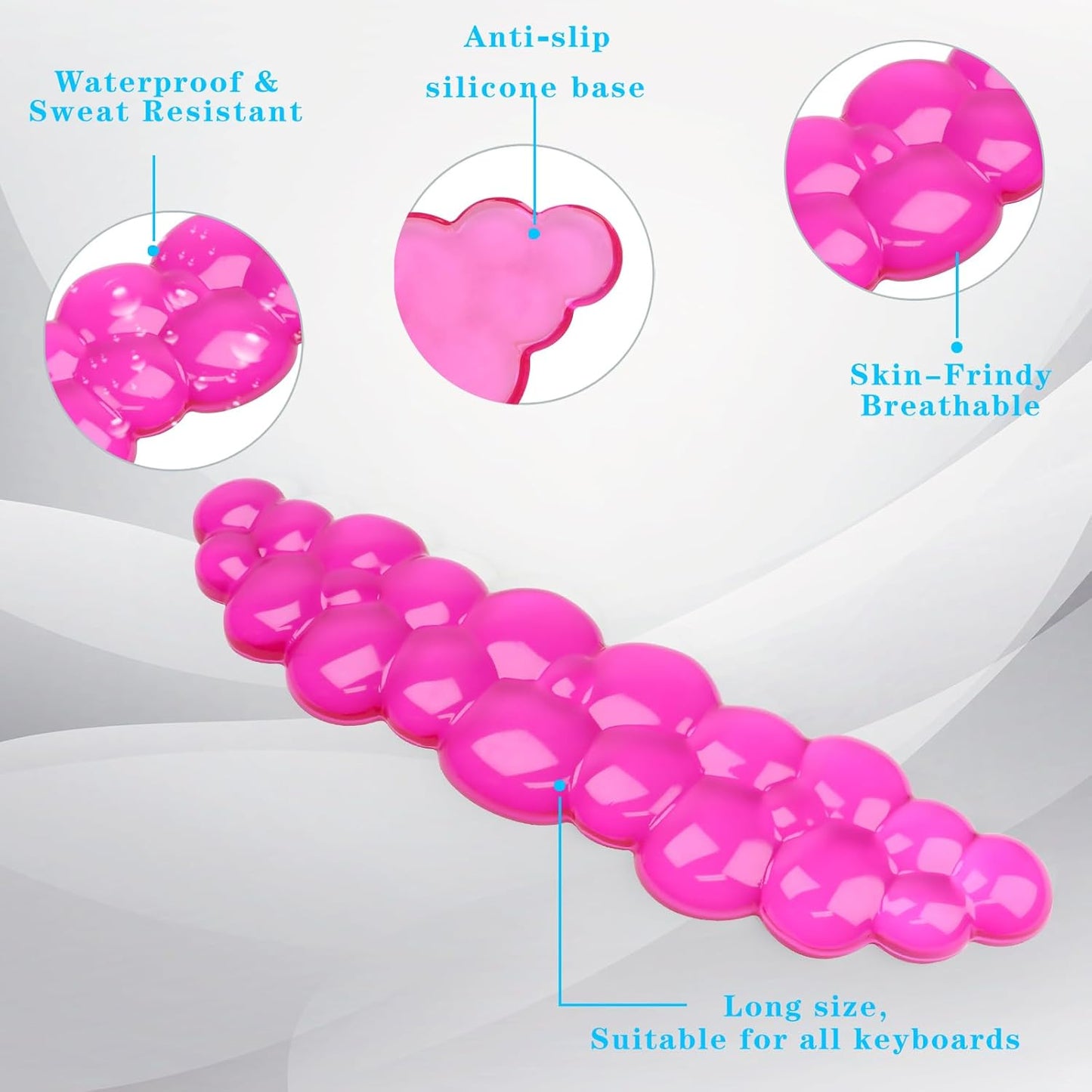 Gel Cloud Keyboard and Mouse Wrist Rest, Cute Wrist Support and Arm Support Keyboard Rest for Keyboard and Mouse Typing Pain Relief，Suitable for Office/Computer/Laptop/Gaming（White）