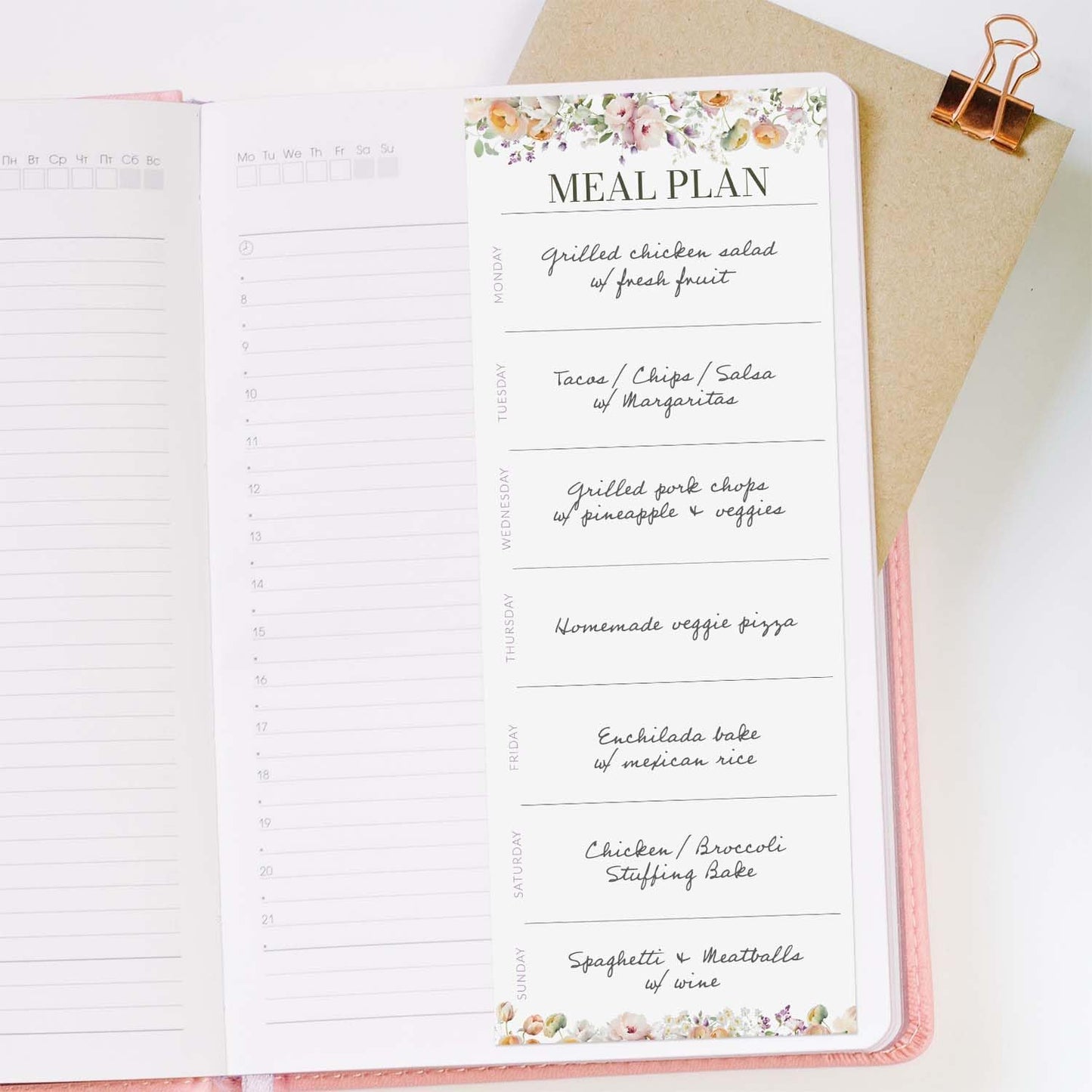 Modern Habit Tracker Sticky Note Pad / 50 Sheets / 8" x 11.5" Positive Habit List Sticky Notes/Weekly Accountability Checklist/Made in The USA