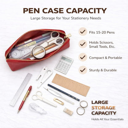 Canvas Pencil Case Cotton Canvas and Simple Multifunctional Pencil Bag Zipper Portable Storage (Black)