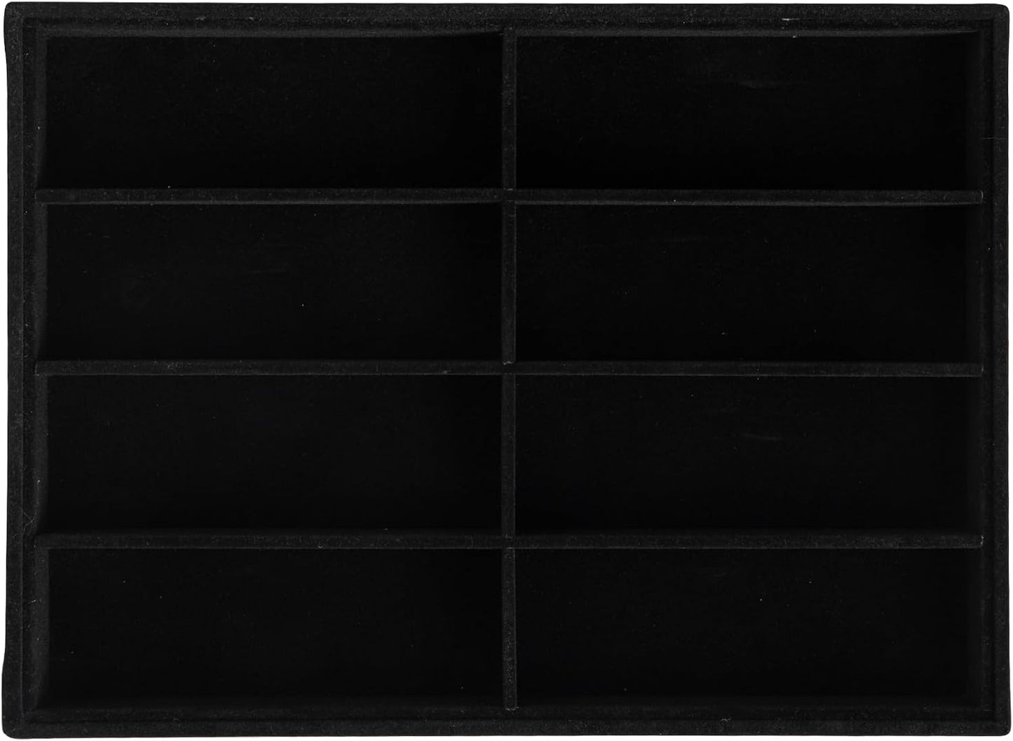 Frebeauty Sunglass Organizer,Velvet Glasses Organizer,8-Slot Sunglasses Tray for Drawer, Men's/Women's Sunglasses Box, Glasses Holder for Watch Stackable Eyeglass/Eyewear Display Tray(Beige)