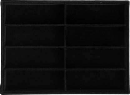 Frebeauty Sunglass Organizer,Velvet Glasses Organizer,8-Slot Sunglasses Tray for Drawer, Men's/Women's Sunglasses Box, Glasses Holder for Watch Stackable Eyeglass/Eyewear Display Tray(Beige)