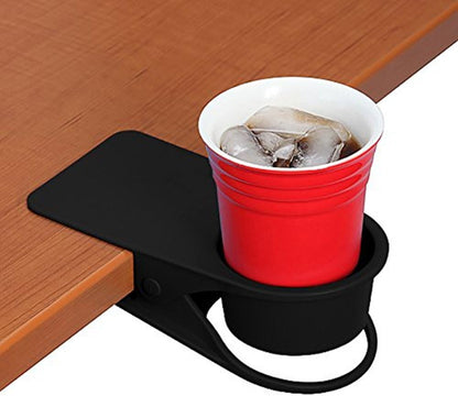 Drink Cup Holder Clip Home Office Table Desk Side Huge Clip Water Drink Beverage Soda Coffee Mug Holder Cup Saucer Clip Design