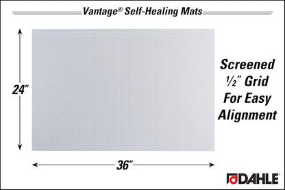 Dahle Vantage 10670 Premium Self-Healing Cutting Mat, 9"x12", 1/2" Grid, 5 Layers for Max Healing, Perfect for Crafts & Sewing, Black