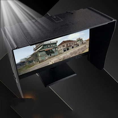 17–27 Inch Foldable Adjustable Monitor Hood | Privacy Sunshade (Fits 16.15–27.95in W/41–71cm, ≤14.17in H/≤36cm) | Not for Curved Monitors