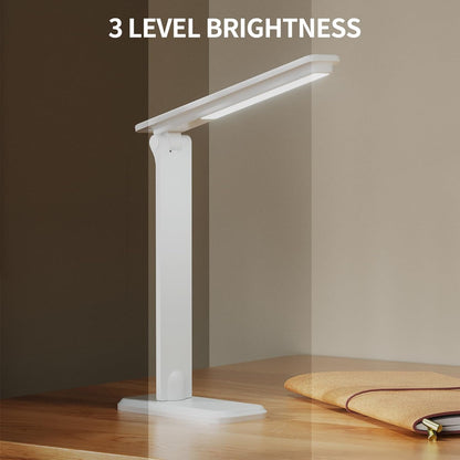 LED Desk Lamp Dimmable Table Lamp Reading Lamp with Changeable Clip & Base, 3 Brightness Dimmable Small Desk Lamp for Office Home, Desk Clip on Lamp for Bed Headboard, LED Desk Light Strip