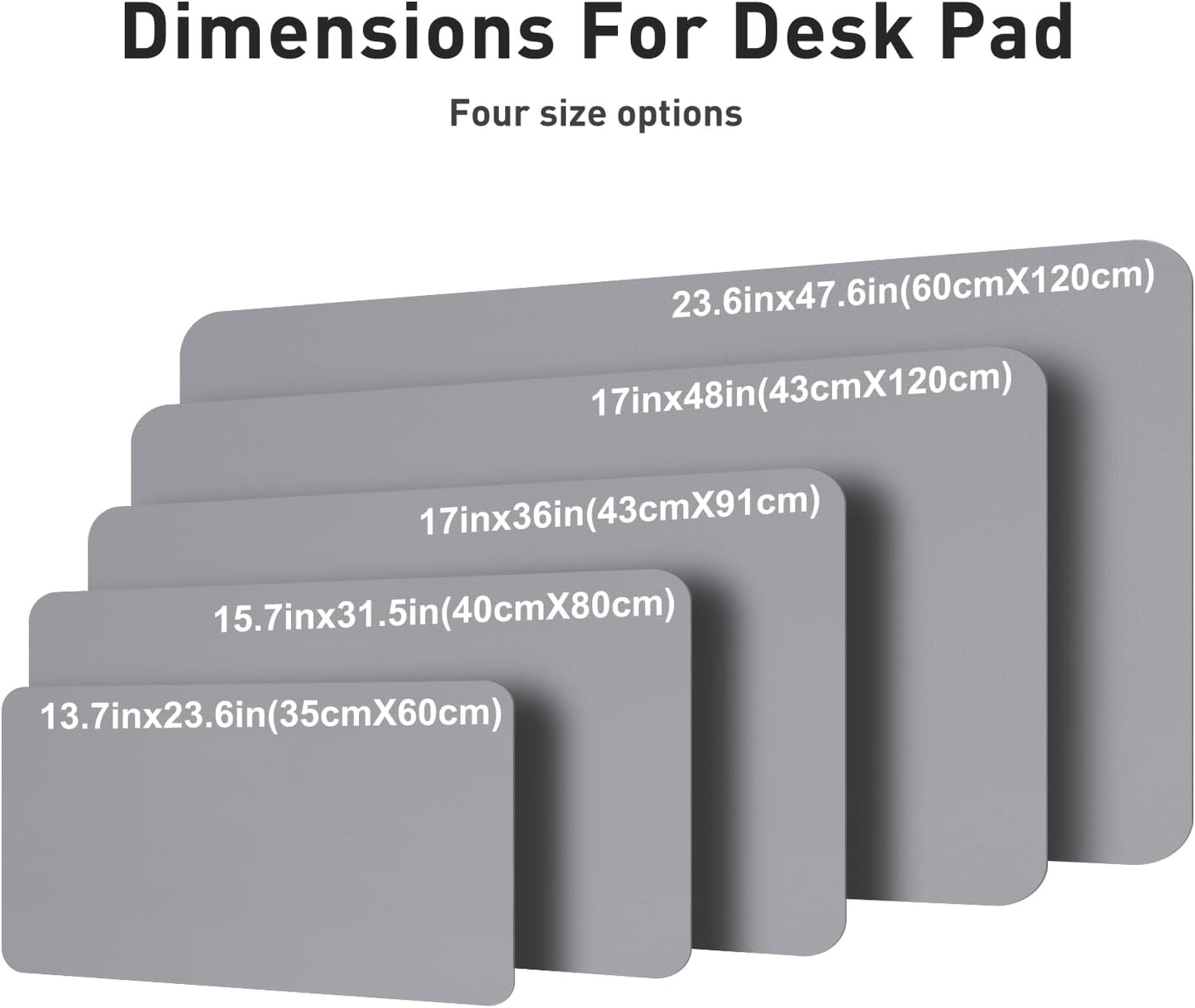 Aothia Leather Desk Pad Protector, Mouse Pad, Office Desk Mat, Non-Slip PU Leather Desk Blotter, Laptop Desk Pad, Waterproof Desk Writing Pad for Office and Home(Dark Blue,31.5" x 15.7") - Colors B