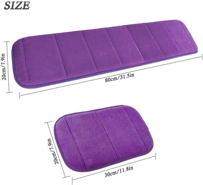 AUHOKY 2 Sets Ergonomic Computer Wrist Pad - Long & Short Size Combination Keyboard Rest Elbow Support Mat for Office, Desktop, Working, Gaming - Memory Foam Relieve Elbow Pain (Brown)