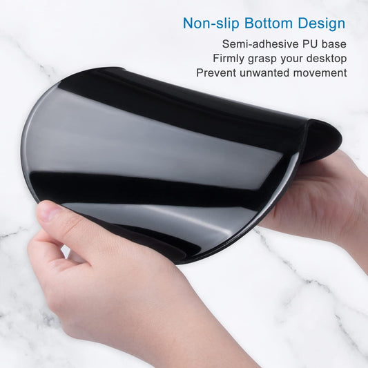 ITNRSIIET Ergonomic Mouse Pad with Gel Wrist Support Wrist Rest Smooth Surface Non-Slip PU Base Comfortable Office Supplies Pain Relief, 9.5 x 8 inches, Beach
