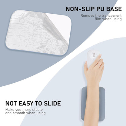 Leolee Elbow Rest Pads for Desk, Black Ergonomic Arm Rest Pads with Memory Foam & Non-Slip Base, Armrest Cushion Support Pad Relieve Elbow and Wrist Pain for Computer, Office, 2 Packs