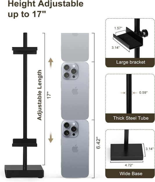 Adjustable Tabletop Easel Stand, Picture Easels for Display Up to 17" H, Gold Metal Picture Frame Holder Stand Table for Art, Photo (1 Pack)