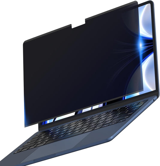 Privacy Screen for MacBook Air 13.6 Inch (2025–2022, A2681 A3113 A3240),Reusable Adhesive Wide-angle privacy Filter, High Light Transmission, Slim Fit, Easy to Wash & Removable- Matte