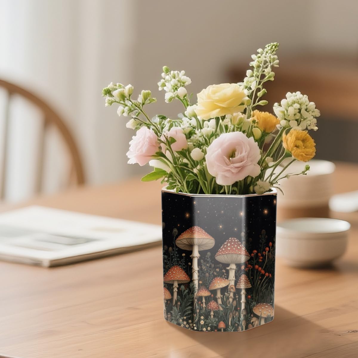 Pen Holder, Pencil Holder for Desk, Marble Desk Organizer Cute, Durable Ceramic Pencil Cup, Decorative Makeup Brush Holder Cup, Stationery Holder for Office, Home, Gray Marble
