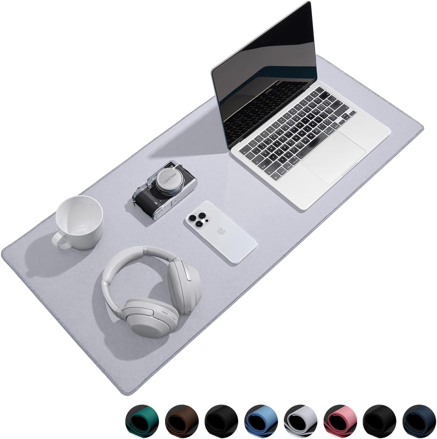 Reniteco Waterproof Large Gaming Mouse Pad with Durable Stitched Edges, Non-Slip Rubber Base, Grainy Jacquard Mouse Mat Desk Pad for Home Office Gaming, 31.5''x11.8''x0.12'', Matte Beige