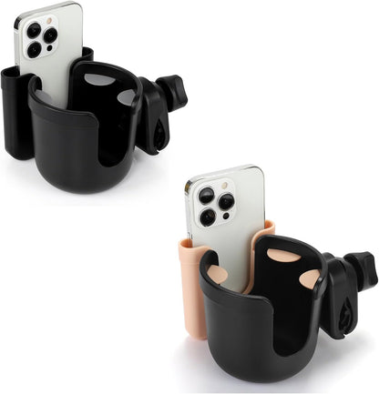 Accmor 2-in-1 Walker Cup Holder with Phone Holder, Wheelchair Cup Holder, Rollator Cup Holder, Cup Phone Holder for Walker, Wheelchair, Rollator, Mobility Scooter